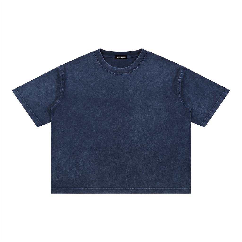 Unisex Mineral Wash Boxy Cotton T-Shirt