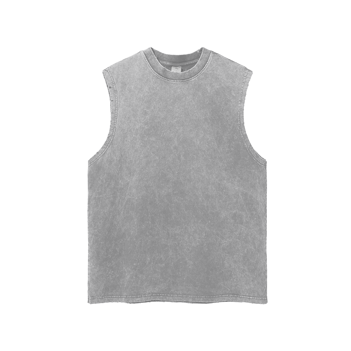 Unisex Snow Washed Frayed Hem Tank Top