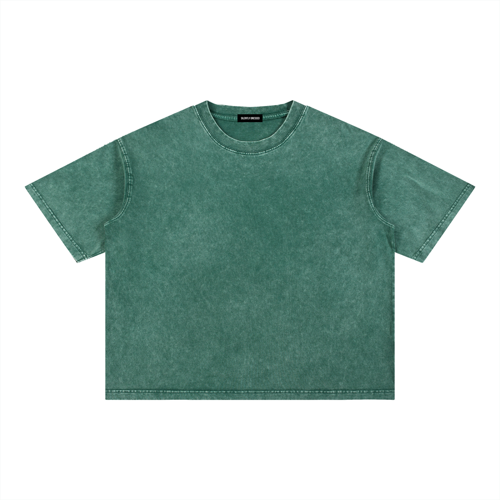 Unisex Mineral Wash Boxy Cotton T-Shirt