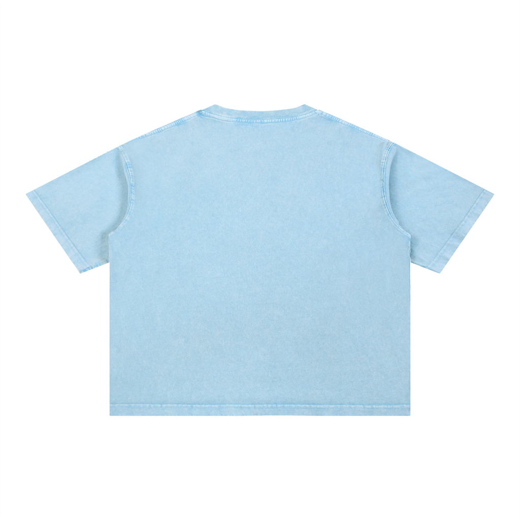 Unisex Mineral Wash Boxy Cotton T-Shirt