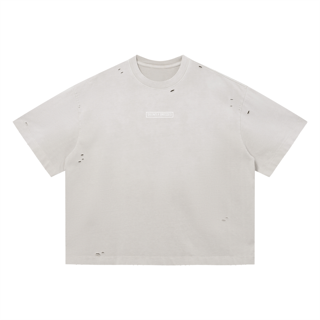 Unisex Vintage Washed Distressed Boxy Oversized T-Shirt