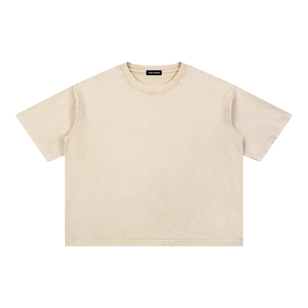 Unisex Mineral Wash Boxy Cotton T-Shirt