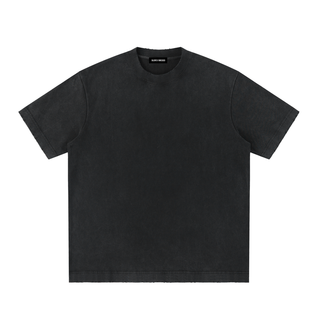 Heavyweight Vintage T-Shirt, Unisex Washed Cotton Streetwear Tee