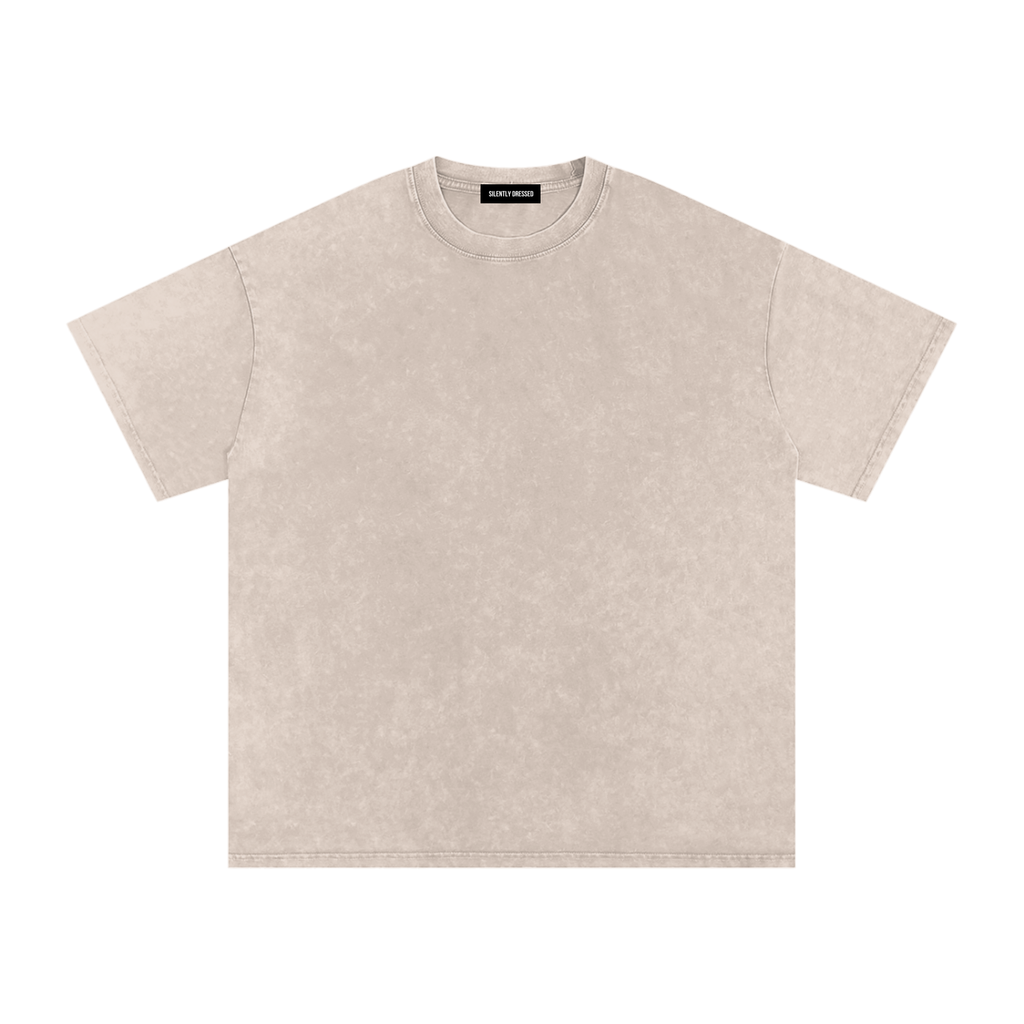 Unisex Snow Washed Oversized Cotton T-Shirt