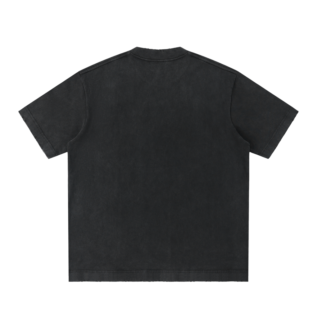 Heavyweight Vintage T-Shirt, Unisex Washed Cotton Streetwear Tee
