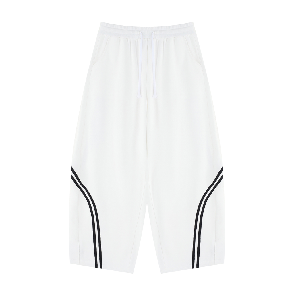 Unisex Wide Leg Piping Sweatpants