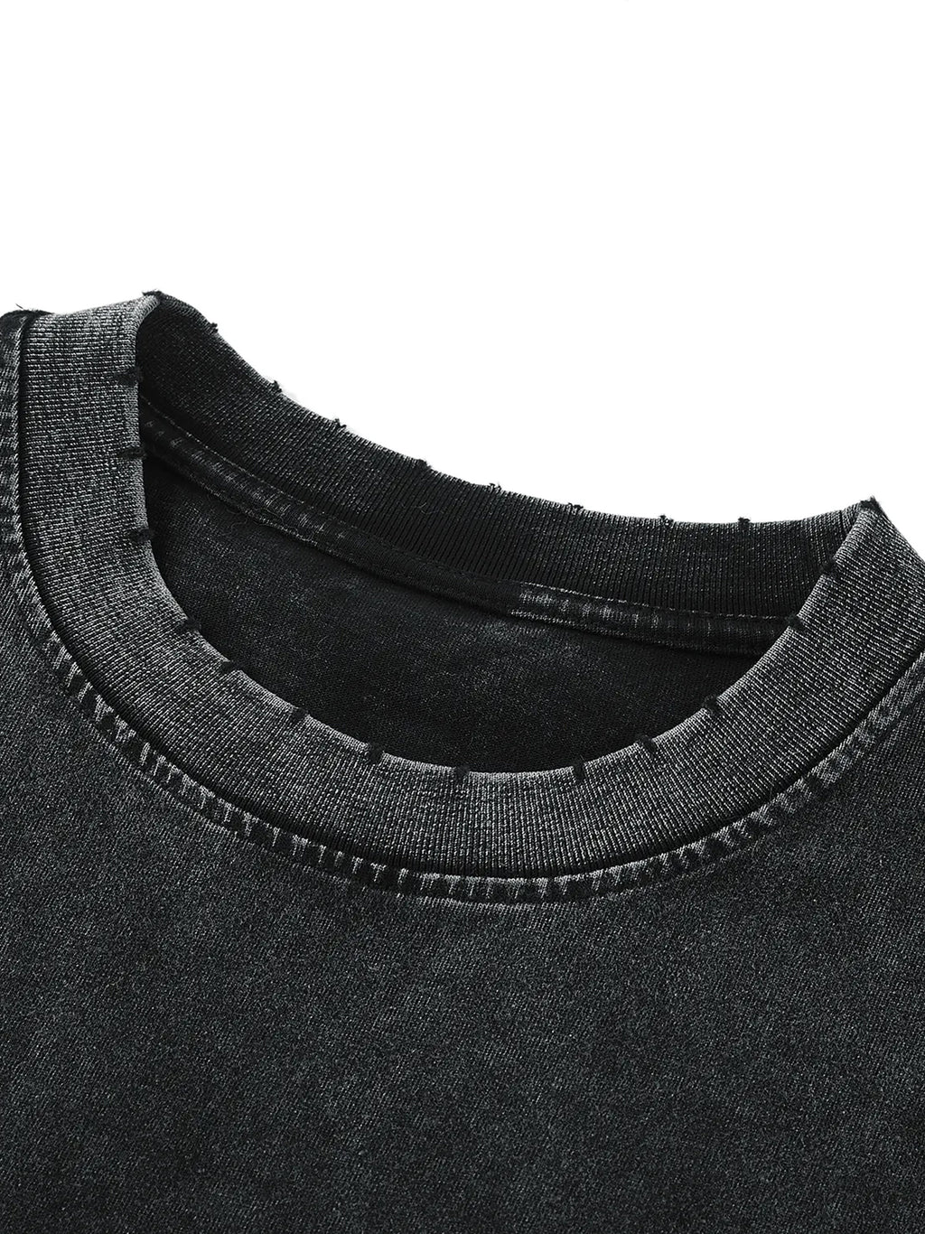 Unisex Snow Washed Frayed Hem Tank Top