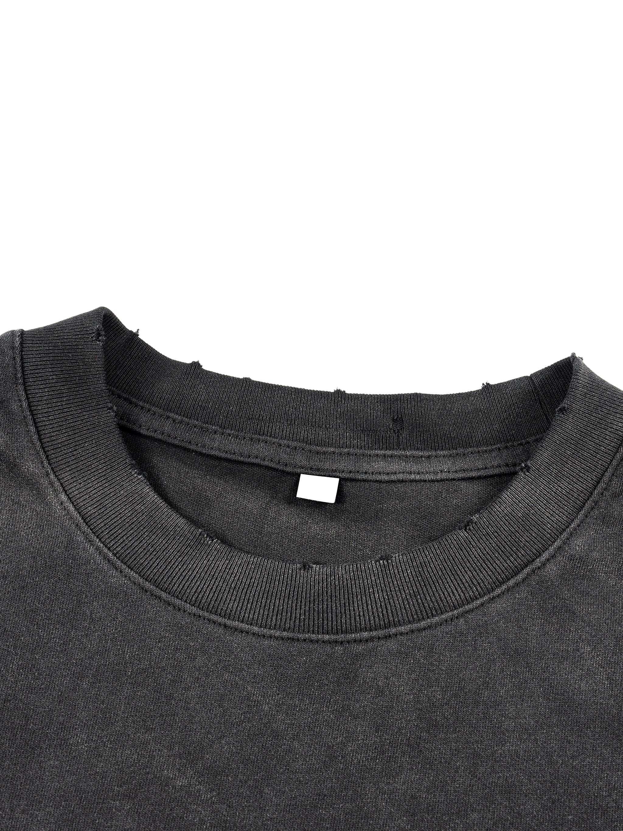Unisex Sunfade Frayed Layered Long Sleeve T-Shirt