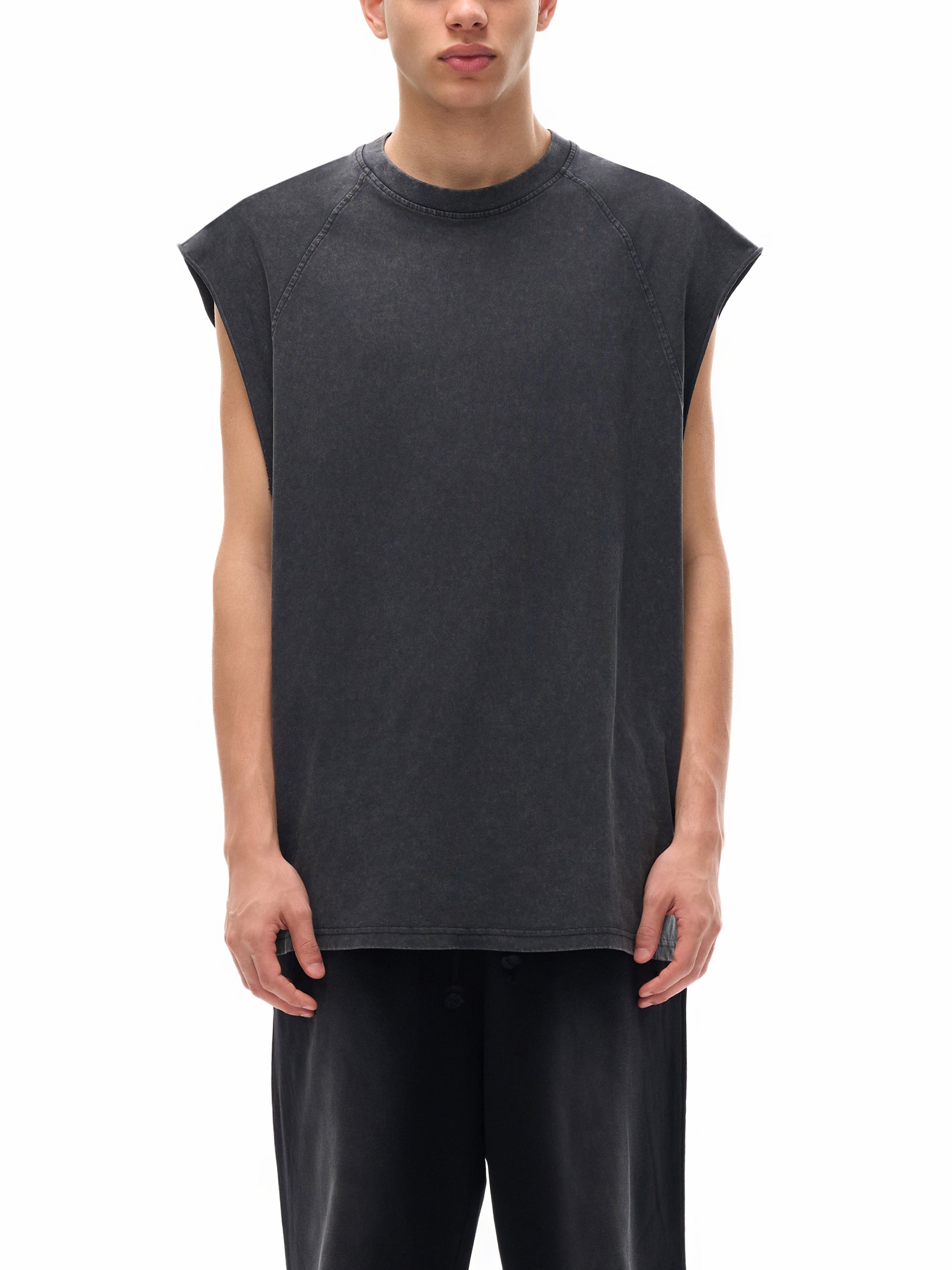 Unisex Snow Washed Longline Tank Top