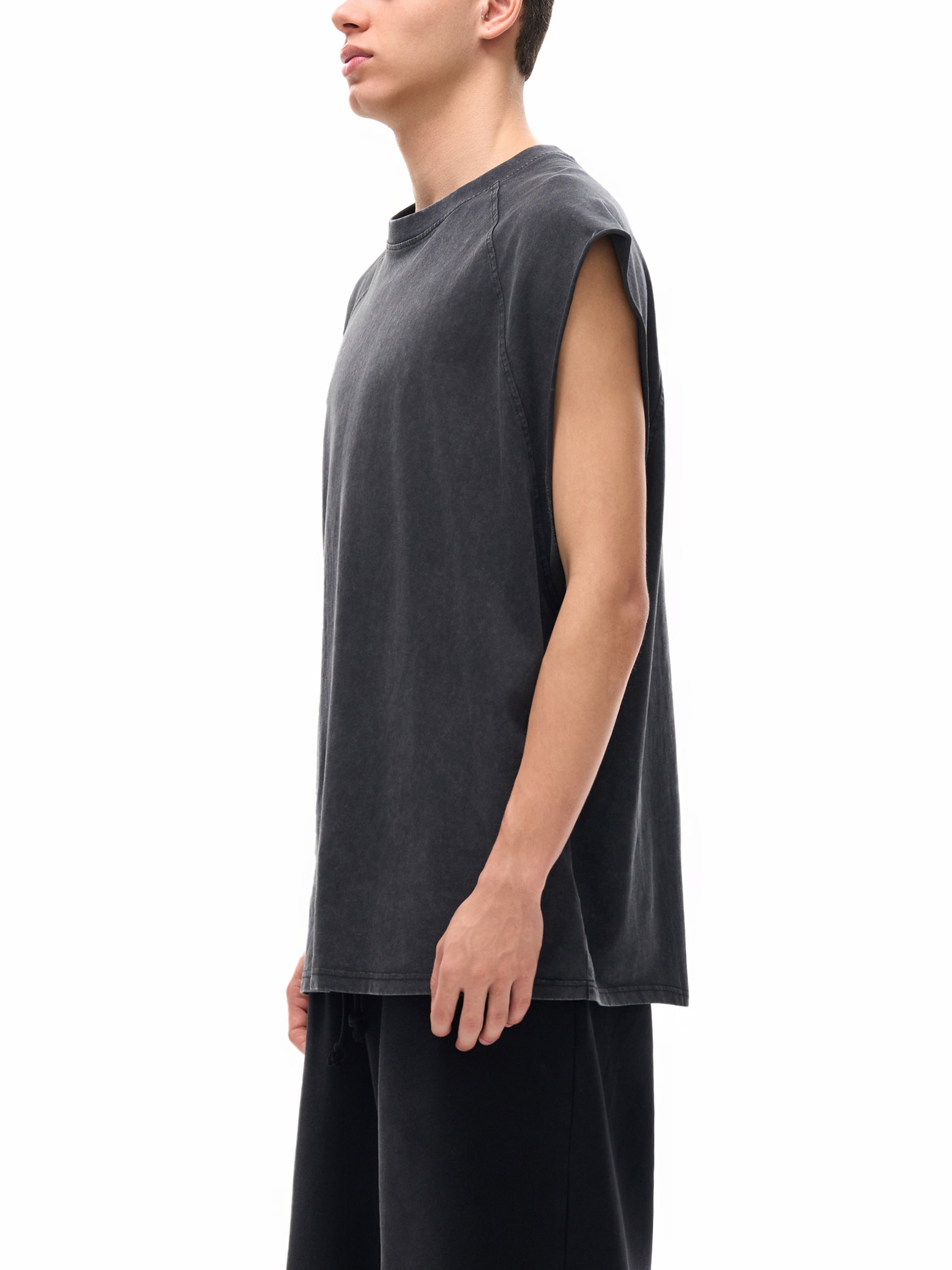 Unisex Snow Washed Longline Tank Top