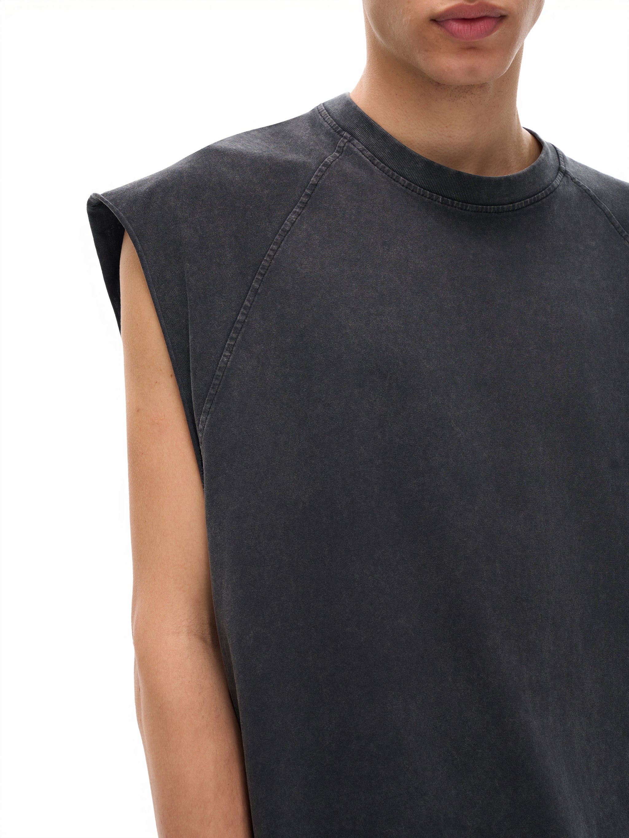 Unisex Snow Washed Longline Tank Top
