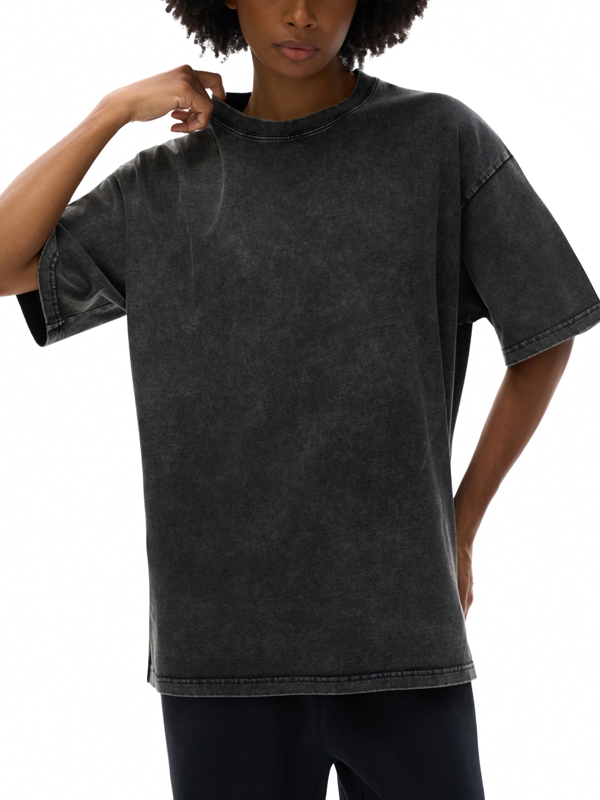 Unisex Snow Washed Oversized Cotton T-Shirt