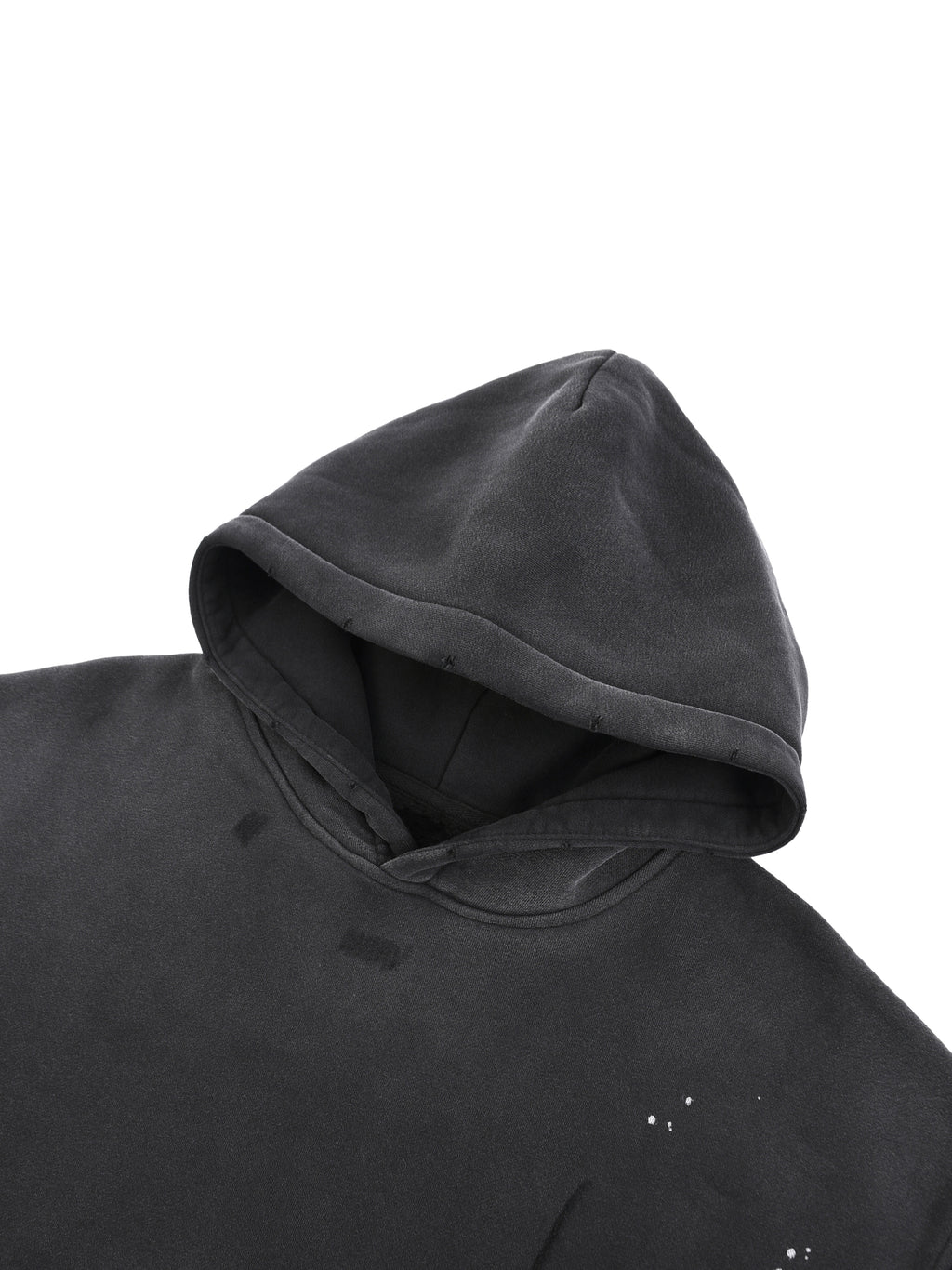 Unisex Vintage Washed Frayed Fleece Hoodie