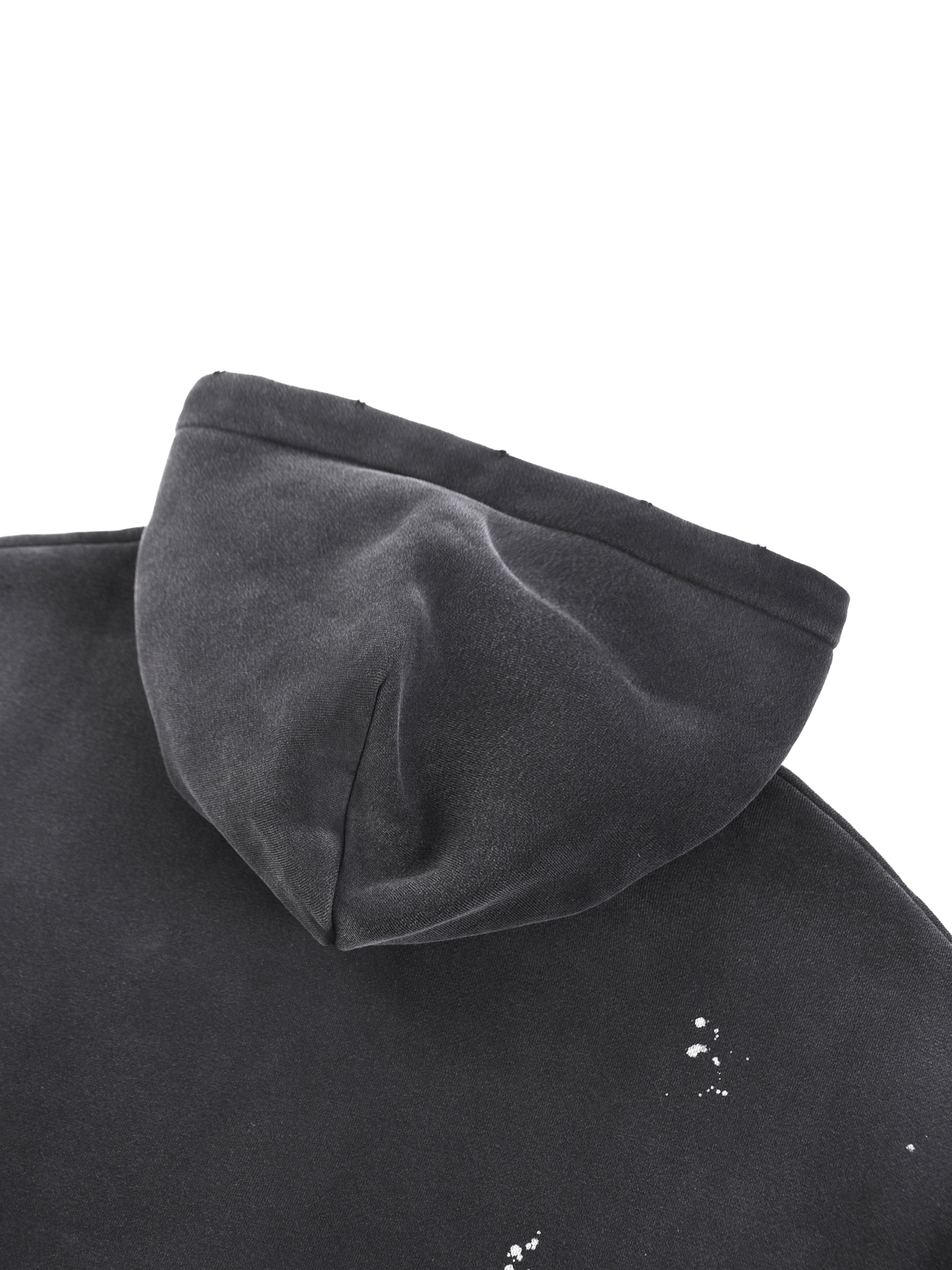 Unisex Vintage Washed Frayed Fleece Hoodie