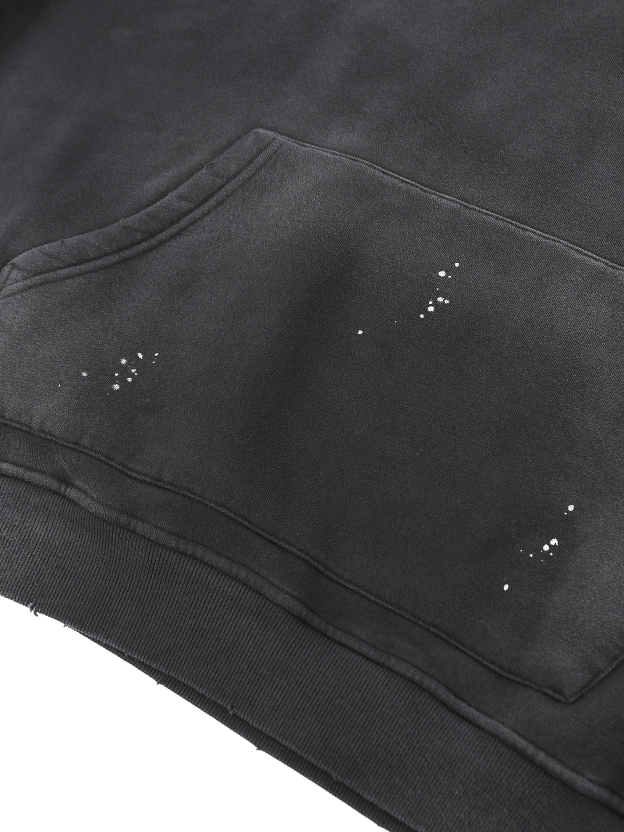 Unisex Vintage Washed Frayed Fleece Hoodie