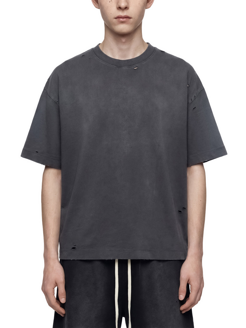 Unisex Vintage Washed Distressed Boxy Oversized T-Shirt