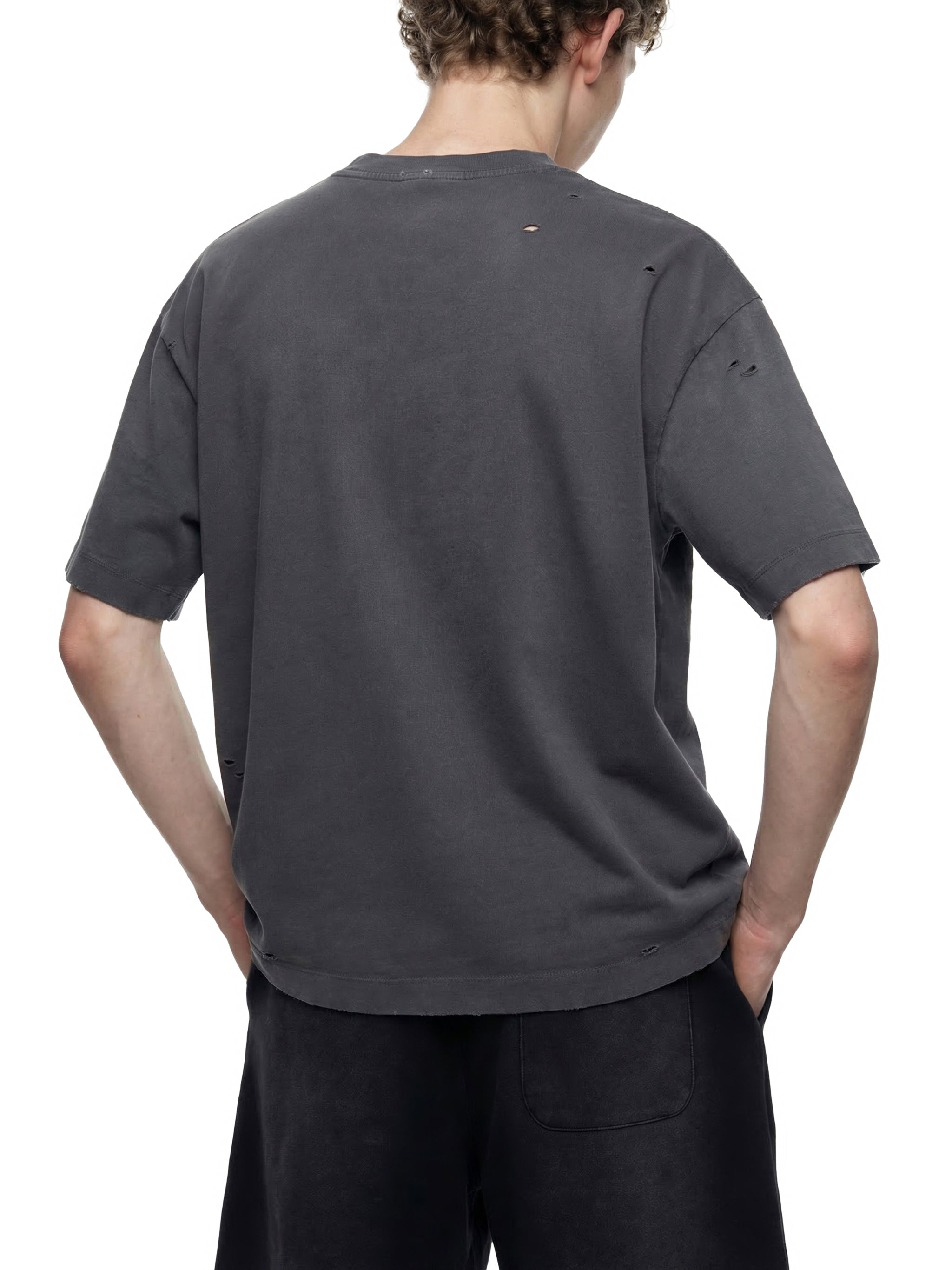 Unisex Vintage Washed Distressed Boxy Oversized T-Shirt