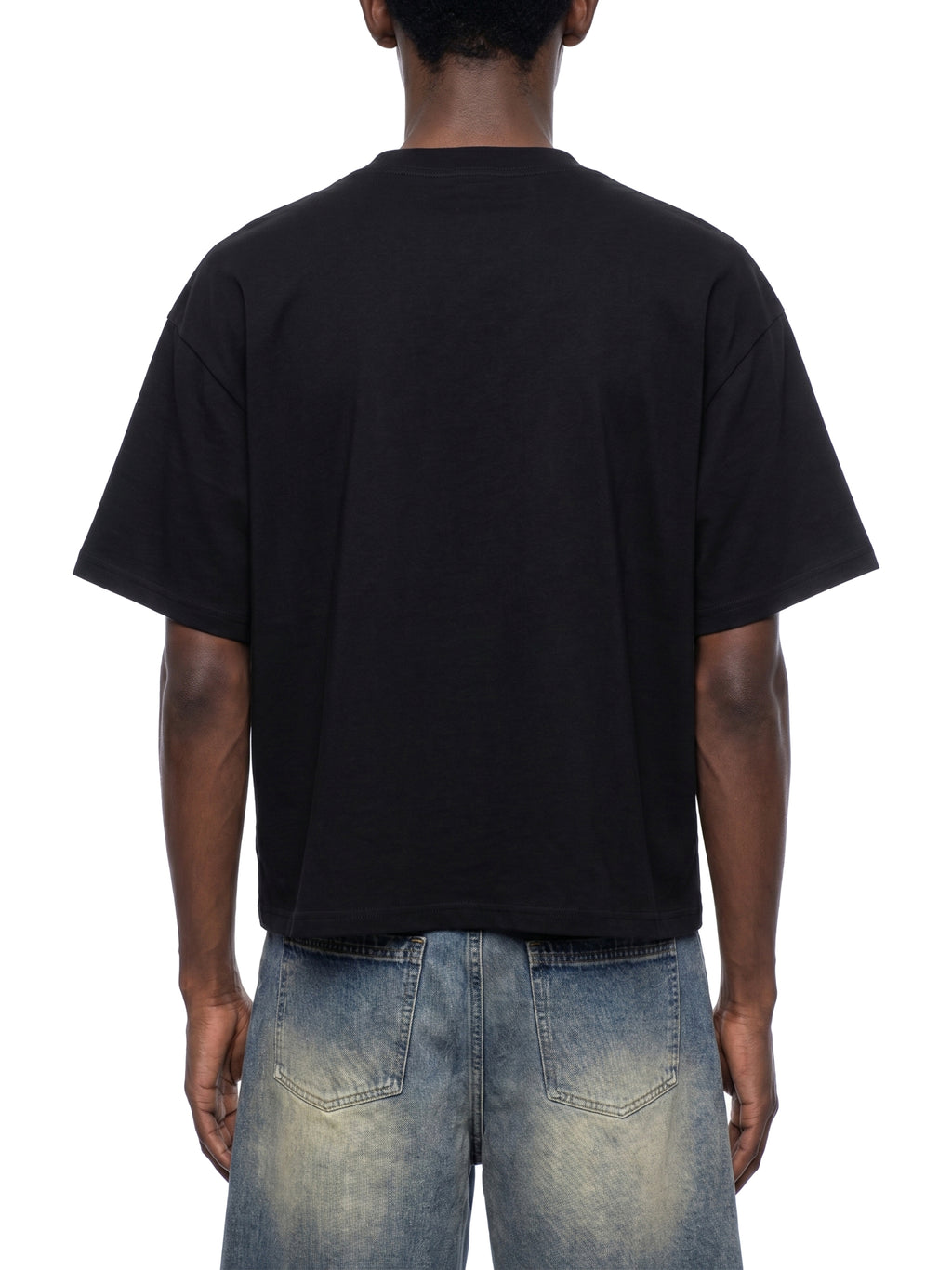 Unisex Boxy Drop Shoulder Crop T-Shirt