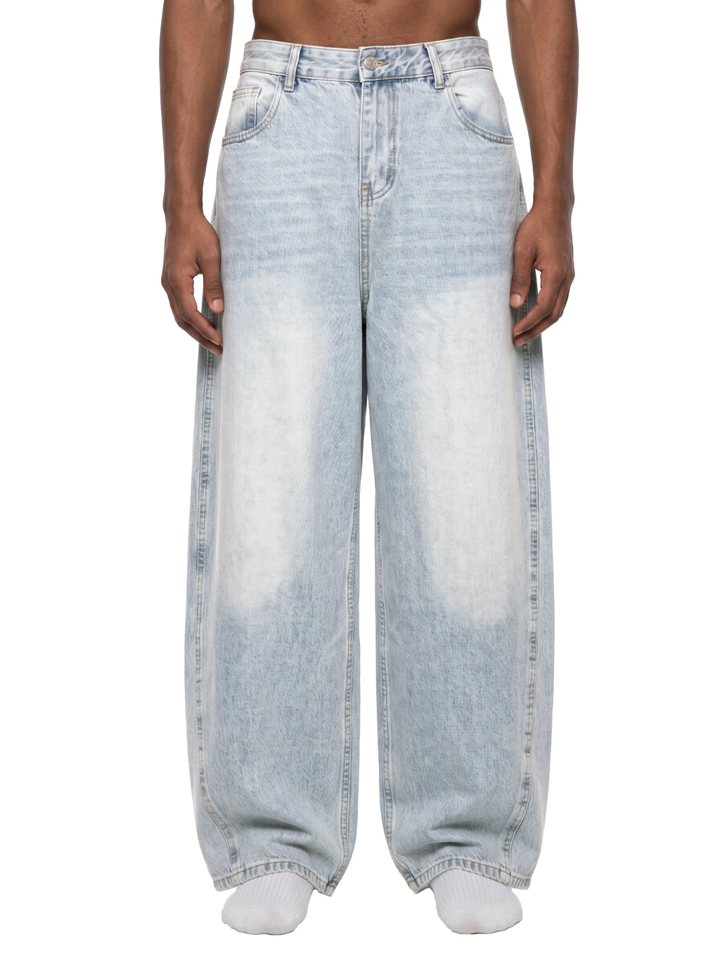 Men’s Vintage Wash Barrel Leg Jeans
