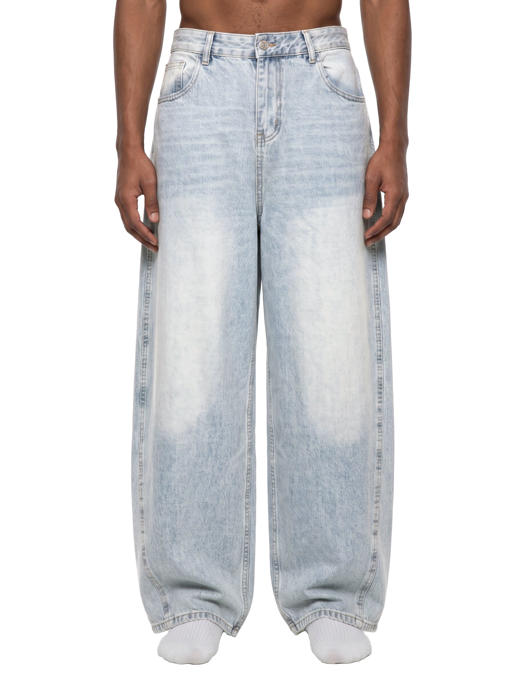 Men’s Vintage Wash Barrel Leg Jeans