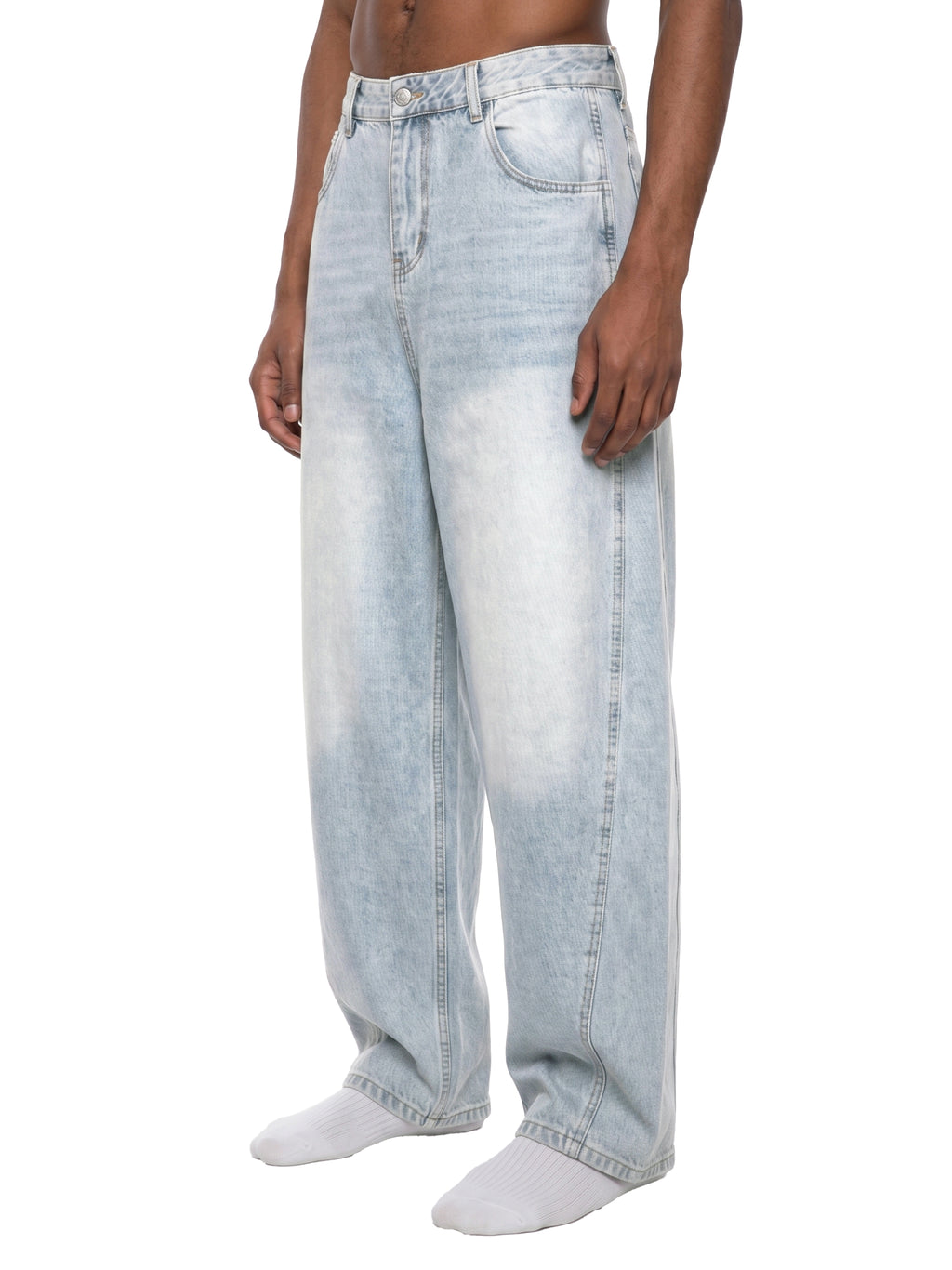 Men’s Vintage Wash Barrel Leg Jeans